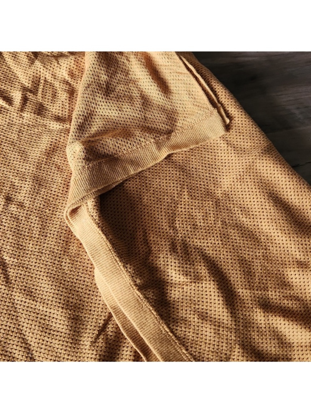 Quince Lightweight Cotton Cashmere Nursing Shawl - Amber - Picture 7 of 7